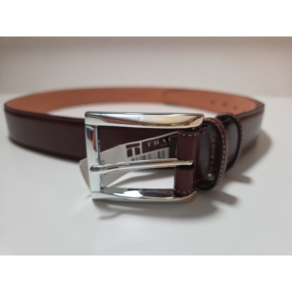 NEW Trafalgar 'Cortina' Leather Belt - Honey Maple - Size 42‎